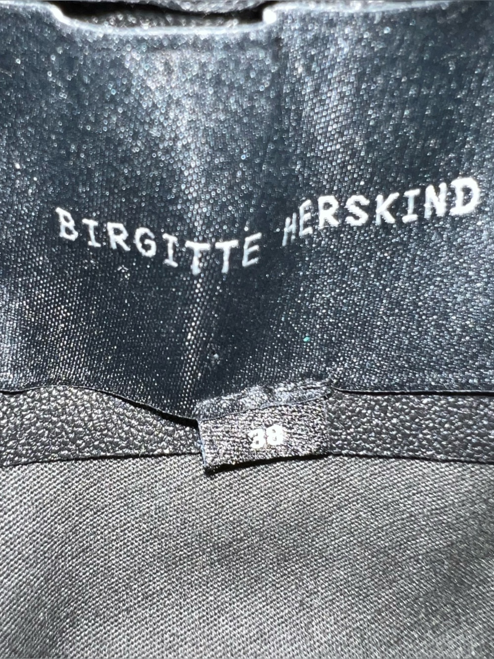 Birgitte Herskind Black Genuine Leather Bermuda Shorts High Waist EU 38 US 6 - Picture 9 of 11